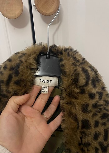 Kürk Detaylı Kamuflaj Kadın Ceket - Görsel 2