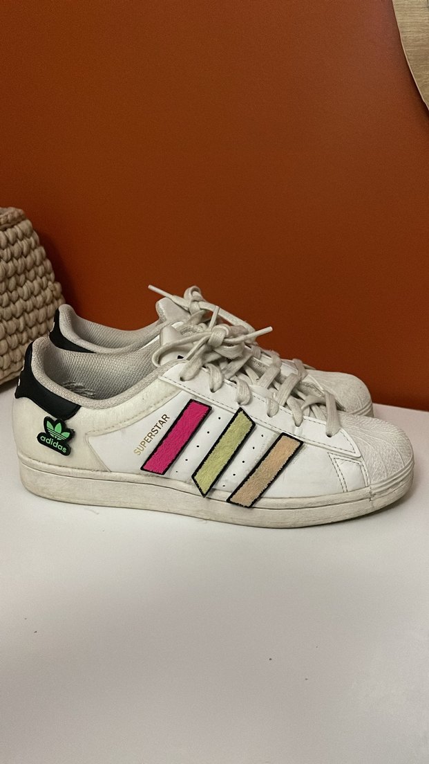 Beyaz Adidas Superstar Platform Spor Ayakkabı - Görsel 2