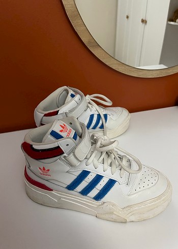 Beyaz Adidas Platform Spor Ayakkabı - Görsel 3