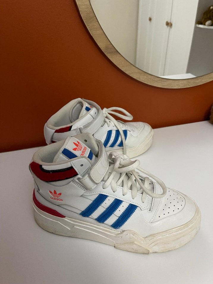 Beyaz Adidas Platform Spor Ayakkabı - Görsel 3