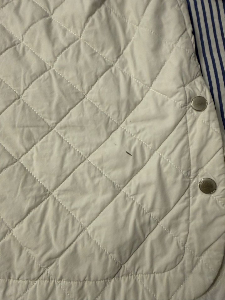 Düğmeli Beyaz Kadın Pamuk Ceket - Görsel 4