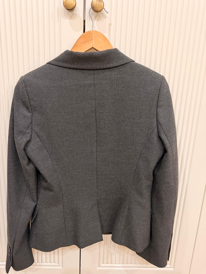 Gri Kadın Klasik Yün Ceket takım - Görsel 2