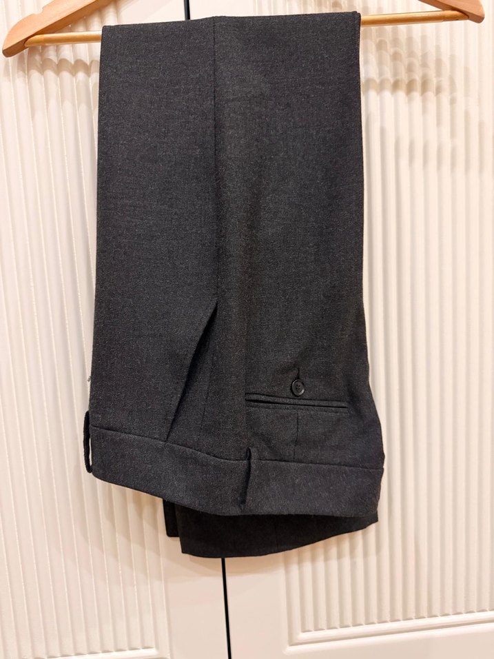 Gri Kadın Klasik Yün Ceket takım - Görsel 3