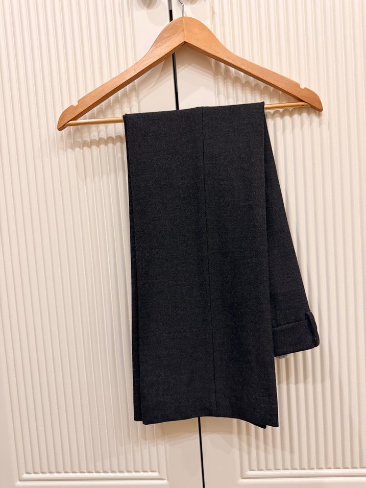 Gri Kadın Klasik Yün Ceket takım - Görsel 4