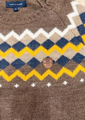 Tommy Hilfiger  Kahverengi Nakışlı Kazak - Görsel 3