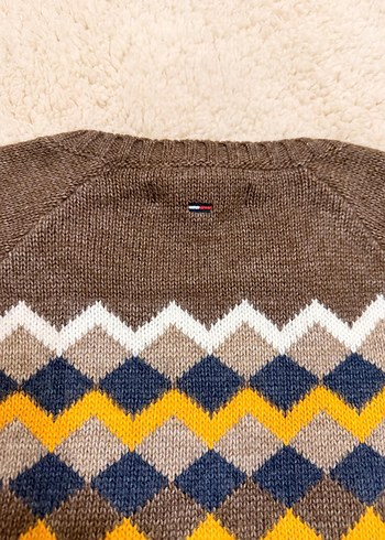 Tommy Hilfiger  Kahverengi Nakışlı Kazak - Görsel 4