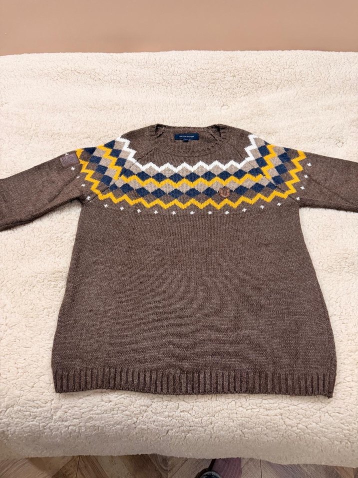 Tommy Hilfiger  Kahverengi Nakışlı Kazak - Görsel 2