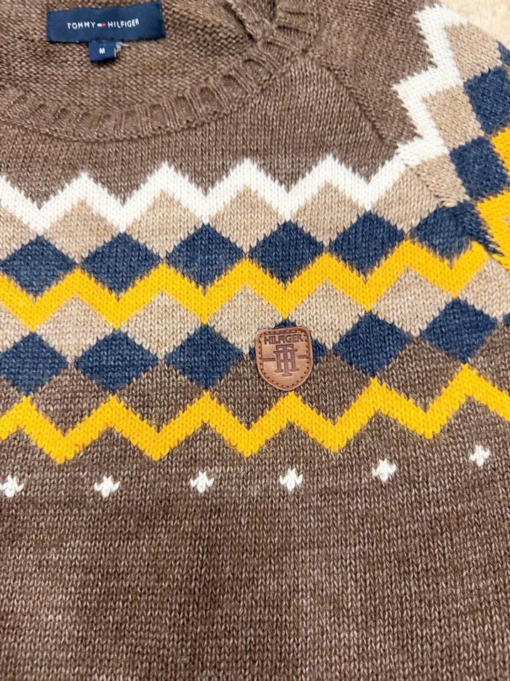 Tommy Hilfiger  Kahverengi Nakışlı Kazak - Görsel 3