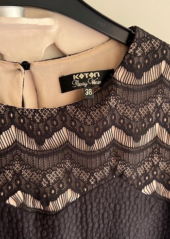 Uzun Kollu Siyah Dantel Mini Elbise - Görsel 4