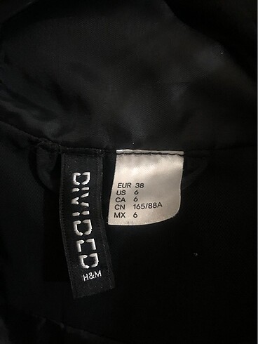 38 Beden siyah Renk H&M Mont