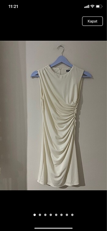 xs Beden Zara drapeli elbise