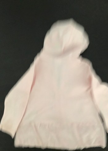 9-12 Ay Beden pembe Renk Kız Çocuk Kapüşonlu Fermuarlı Sweatshirt