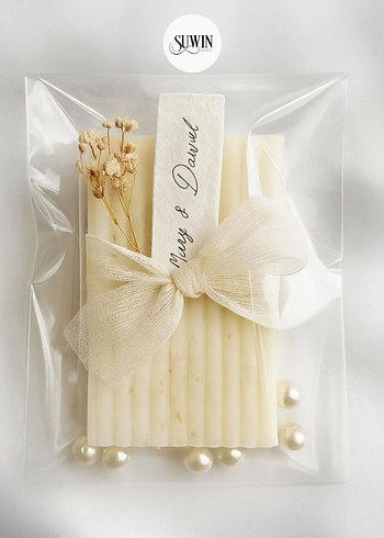 Nişan Hediyesi Beyaz Kokulu Sabun Seti - Görsel 4