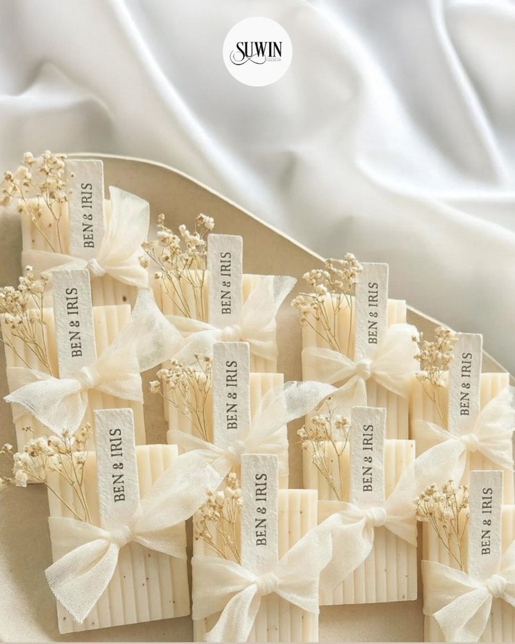 Nişan Hediyesi Beyaz Kokulu Sabun Seti - Görsel 3