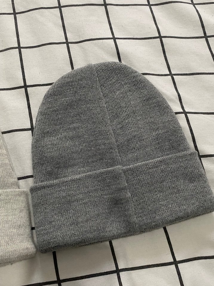 Kadın Gri Örgü Yün Bere - Görsel 2