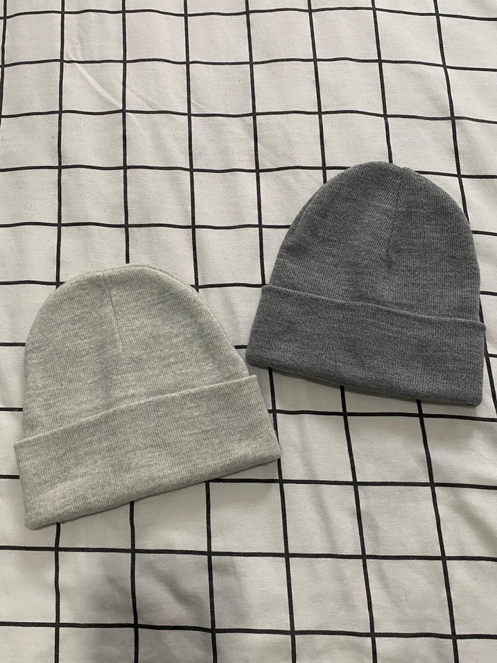 Kadın Gri Örgü Yün Bere - Görsel 4