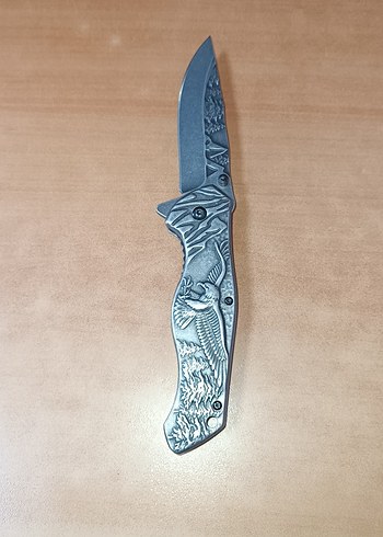  Beden gri Renk Kartal İşlemeli Katlanır Bıçak