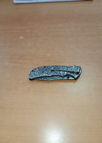  Beden gri Renk Gri Geyik Desenli Katlanır Cep Bıçağı