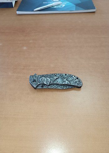  Beden Gri Geyik Desenli Katlanır Cep Bıçağı