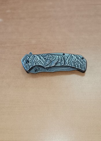 Beden gri Renk Ayı kabartmalı Katlanır Kamp Bıçağı