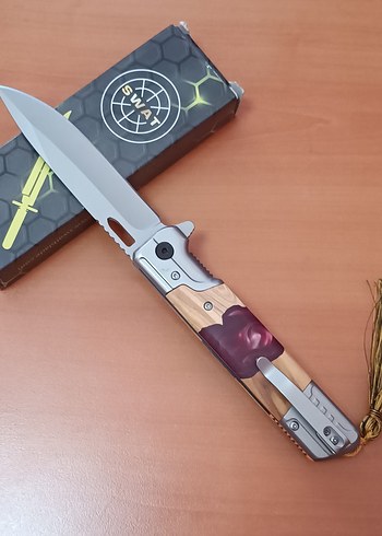 Beden Bordo Desenli Katlanır Bıçak