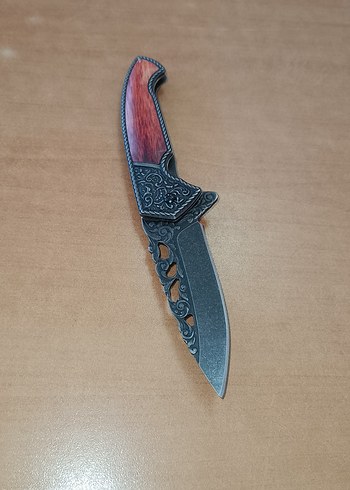 Beden kahverengi Renk Kahverengi Saplı Oyma Detaylı Katlanır Bıçak