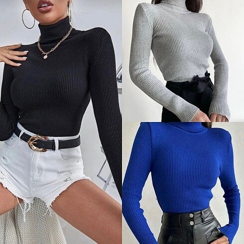Boğazlı kazak unisex sıfır üründür her bedene uyumludur