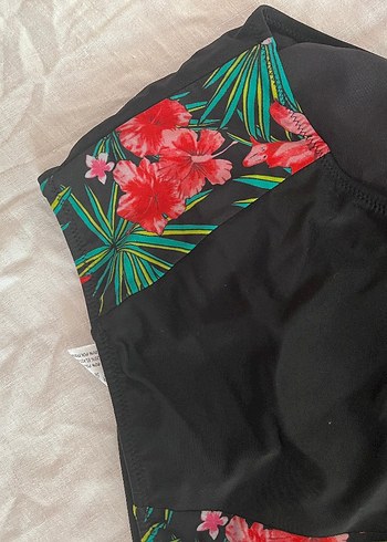 36 Beden Çiçek Desenli Yüksek Bel Bikini Altı