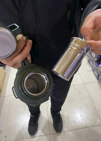 Haki Renkli Çelik Termosu - Görsel 3