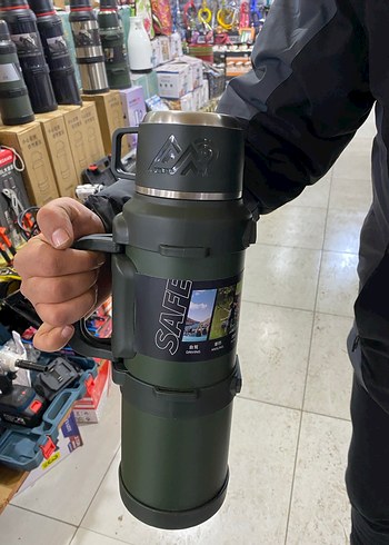 Haki Renkli Çelik Termosu - Görsel 5