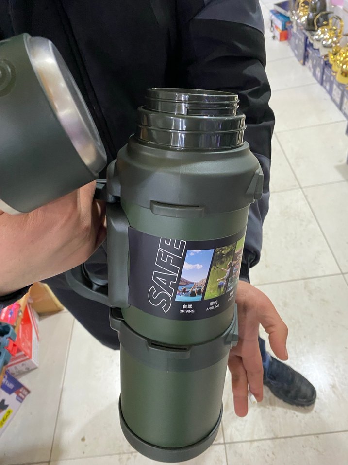 Haki Renkli Çelik Termosu - Görsel 2