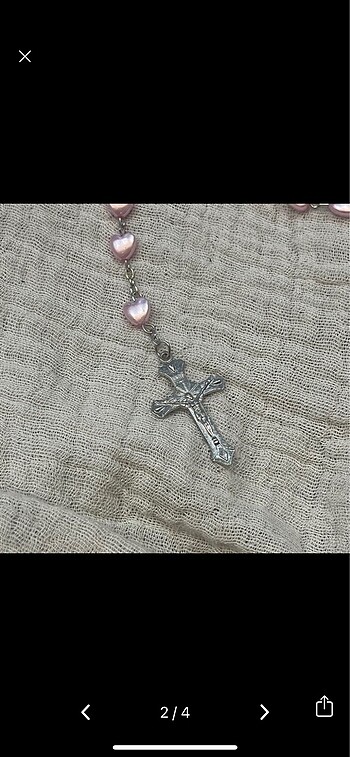  Beden pembe Renk pembe inci kalp rosary