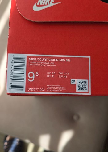 Nike Court Vısıon Mıd Nn Gri Erkek Spor Ayakkabısı - Görsel 10