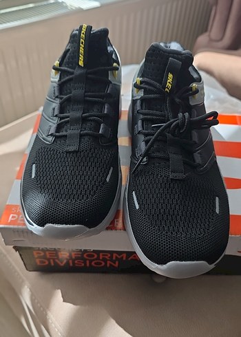 Skechers SKECHERS Siyah Gri Erkek Spor ,Memory Taban