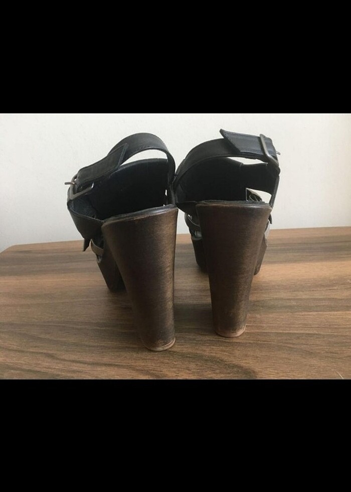 Matraş Hakiki Deri Topuklu Ayakkabı  - Görsel 3