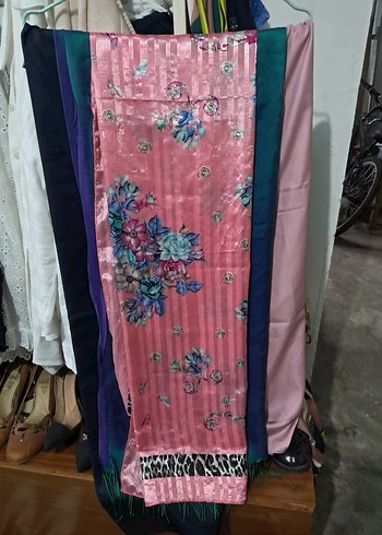 42 Beden Kadın Mavi Vintage Uzun Kollu Pijama Takımı