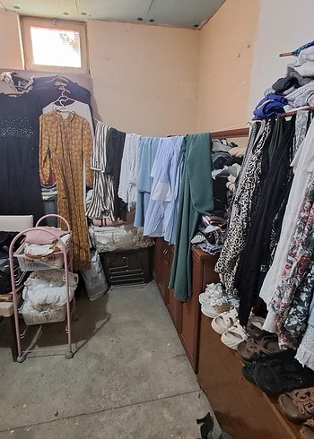 52 Beden kahverengi Renk Bohem Tarz Uzun Kollu Kahverengi Desenli Elbise