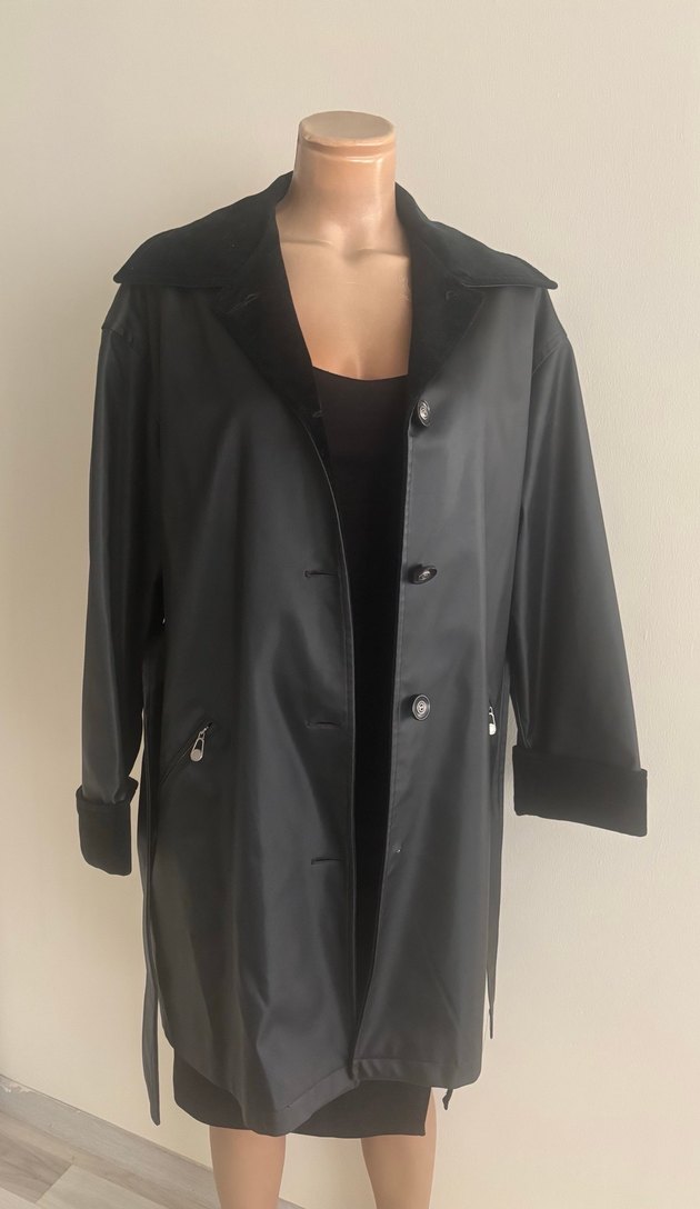 Yakası detaylı deri mont - Görsel 2