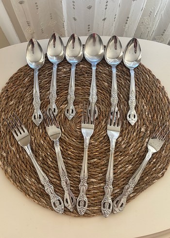 Vintage çatal kaşık - Görsel 6