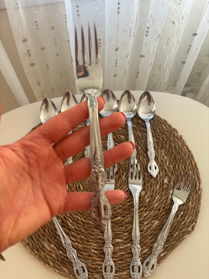 Vintage çatal kaşık - Görsel 4