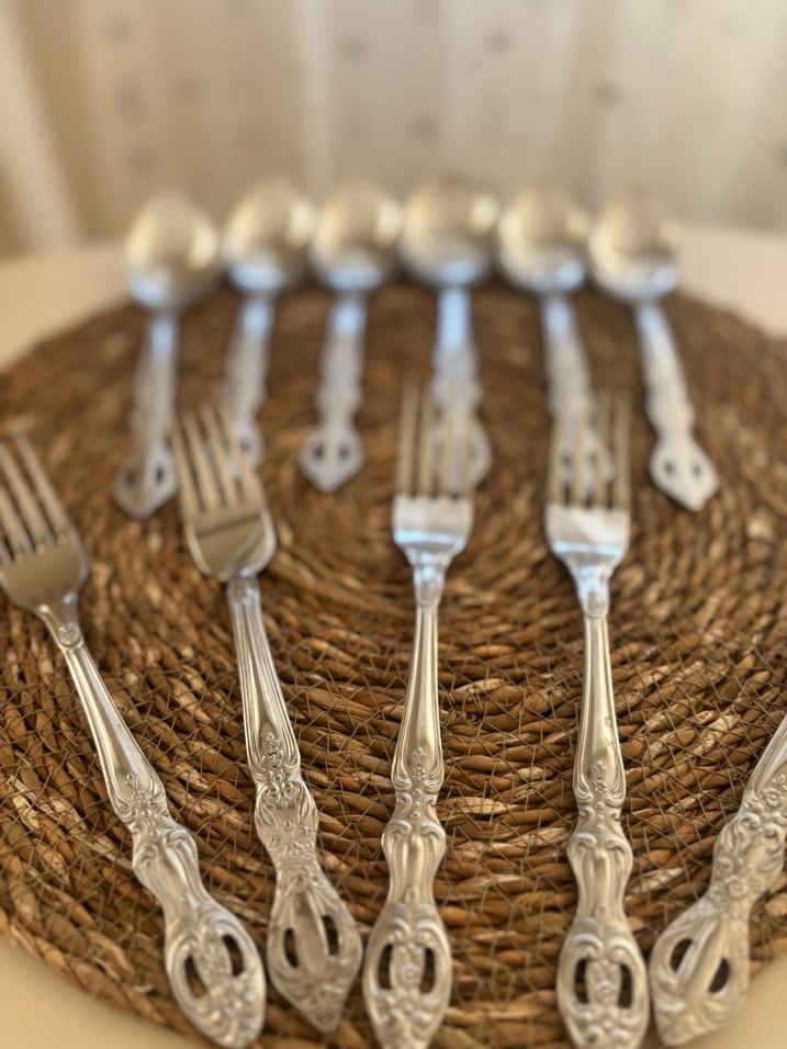 Vintage çatal kaşık - Görsel 3