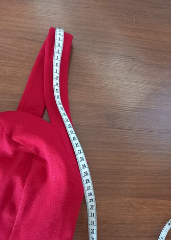 askılı bluz simli büstiyer kırmızı 40 beden - Görsel 6