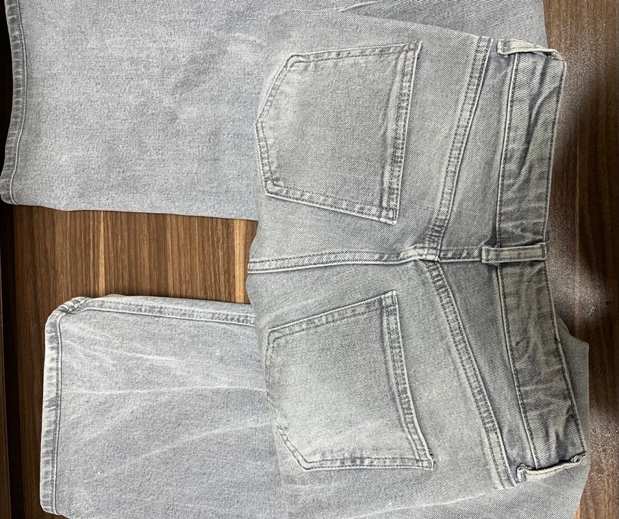 Gri Straight Jean - Görsel 3