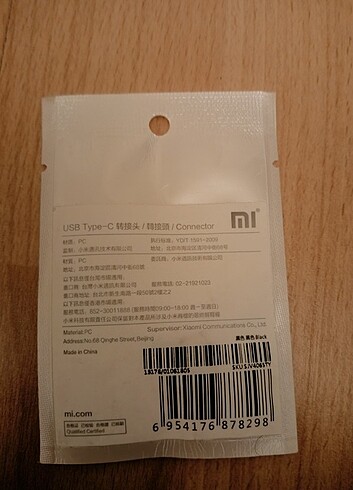 Xiaomi Typc dönüştürücü 