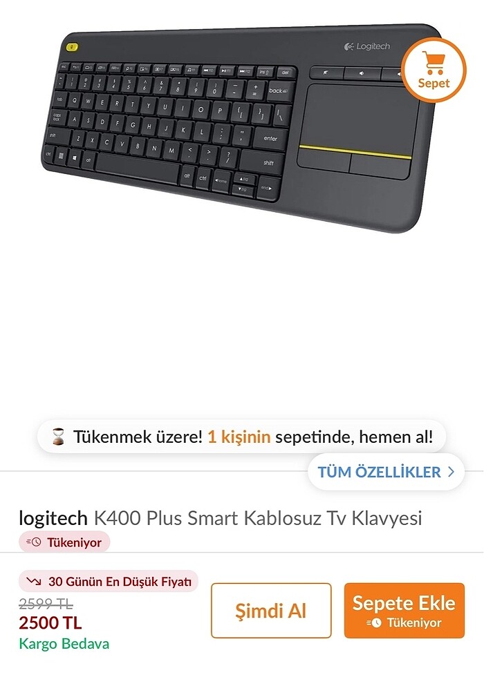 LOGİTECH K400 - Görsel 3