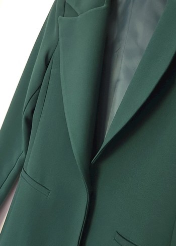 Diğer Düğmeli Yeşil Kadın Blazer Ceket