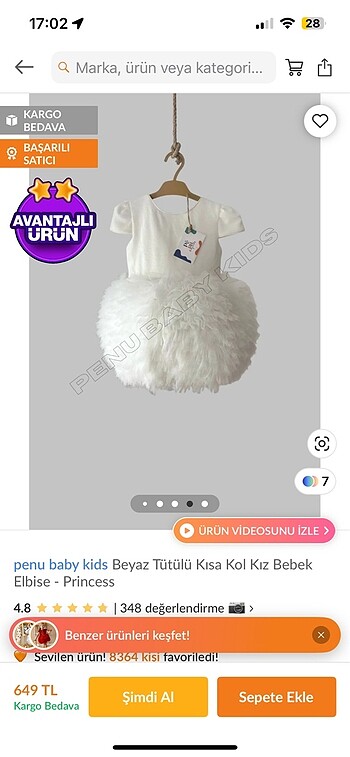 Diğer Tütülü Kısa Kol Bebek Elbise