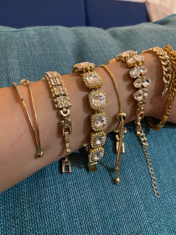 Işıltılı Altın Renkli Kadın Bileklik Seti - Görsel 3
