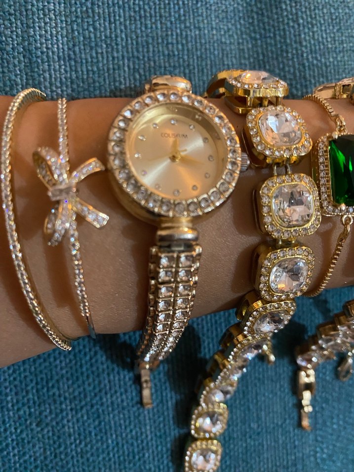 Işıltılı Altın Renkli Kadın Bileklik Seti - Görsel 5