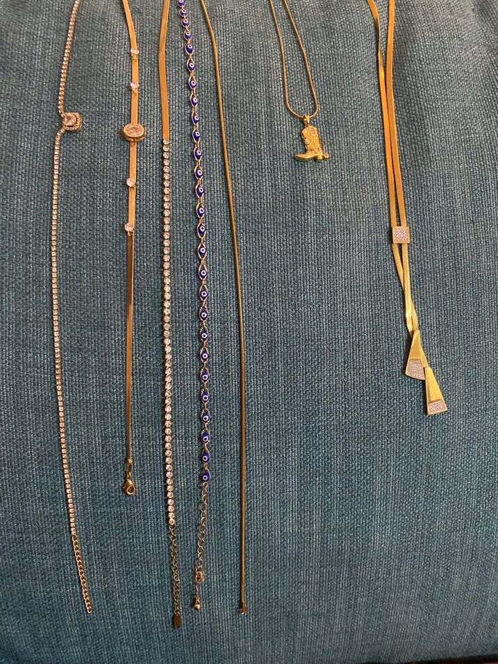 Altın Renk Zincir Detaylı Kadın Vücut Zinciri - Görsel 2